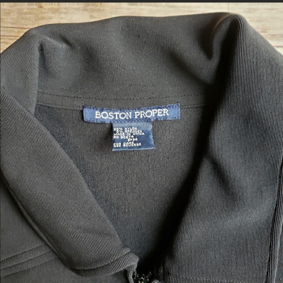 Boston Proper Black Zip Up Travel Jacket - Picture 3 of 3
